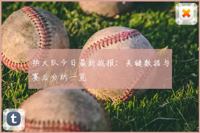 热火队今日最新战报：关键数据与赛后分析一览